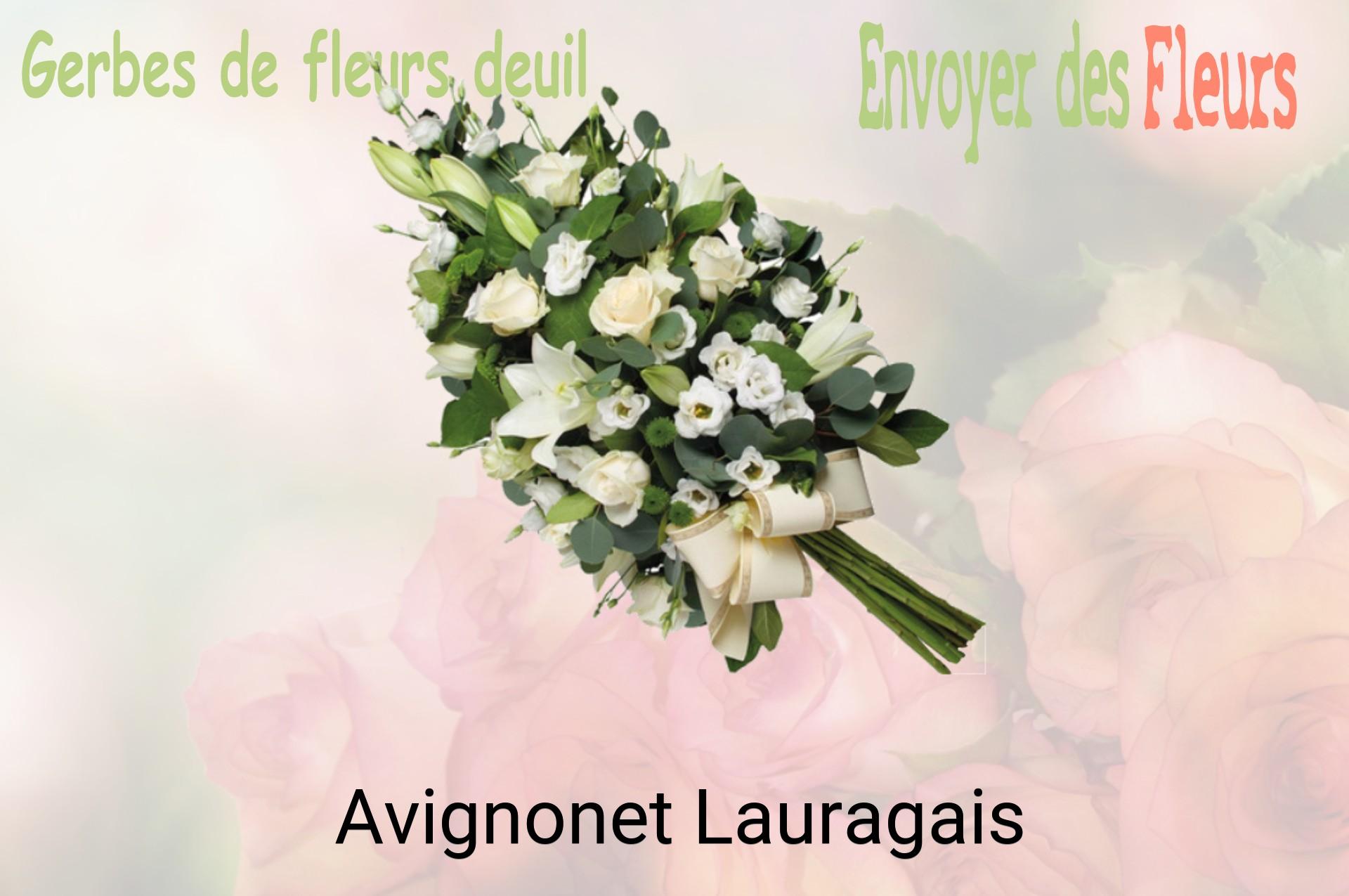 Gerbe de fleurs de deuil livrée à Avignonet-Lauragais